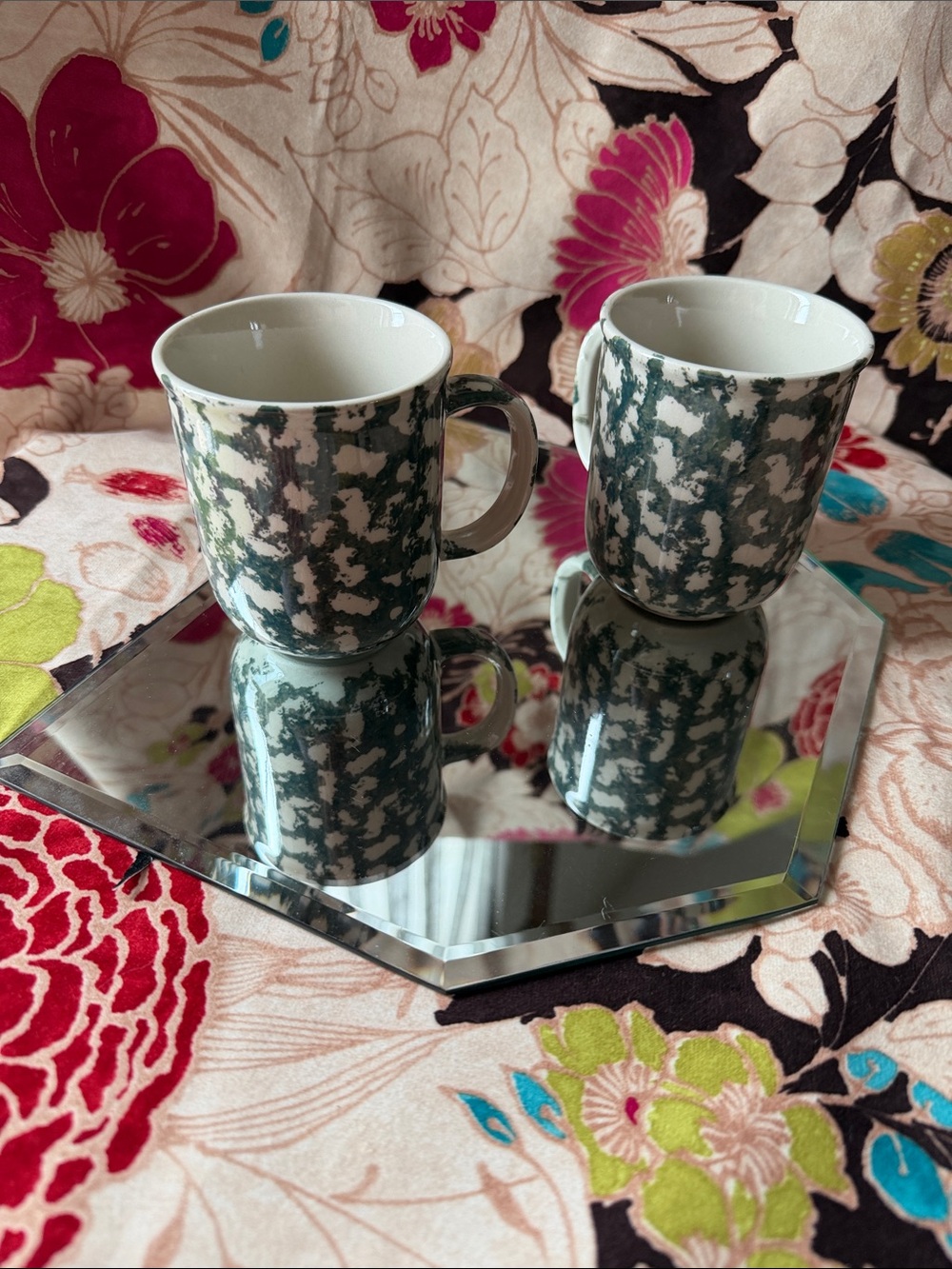 Speckled Green Coffee/Espresso Cups - Set of 6